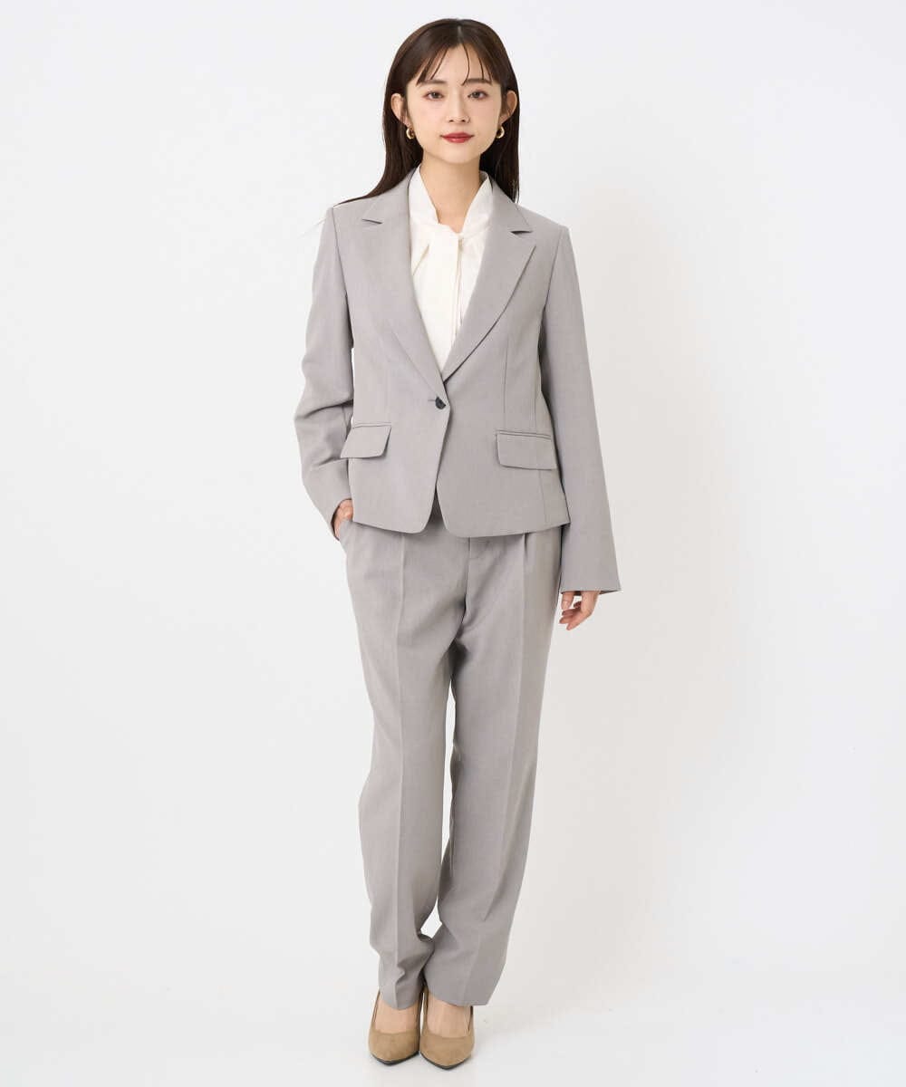 F6BAD11220 MICHEL KLEIN(小さいサイズ)(メゾン ドゥ サンク) [小さいサイズ]ボウタイブラウス ラベンダー