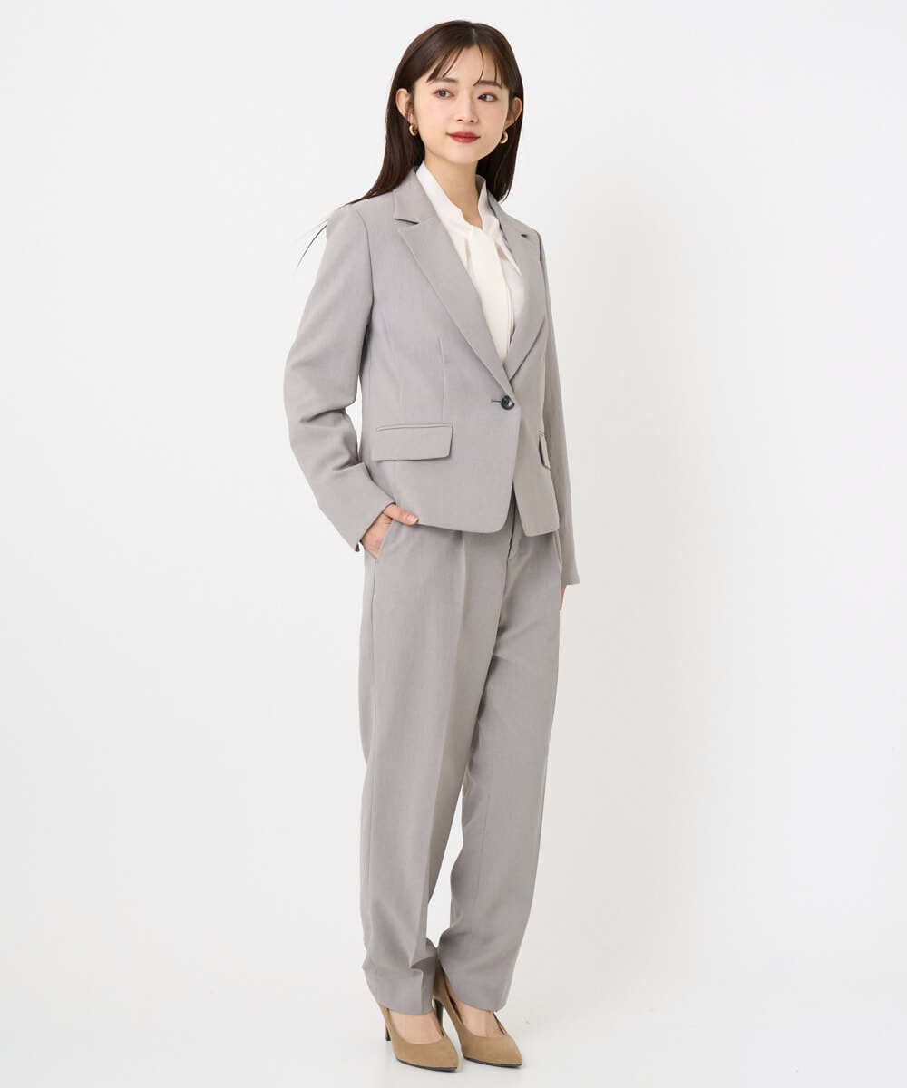 F6BAD11220 MICHEL KLEIN(小さいサイズ)(メゾン ドゥ サンク) [小さいサイズ]ボウタイブラウス ラベンダー