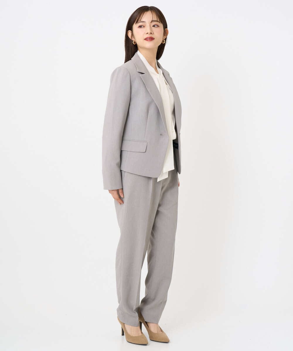 F6BAD11220 MICHEL KLEIN(小さいサイズ)(メゾン ドゥ サンク) [小さいサイズ]ボウタイブラウス ラベンダー