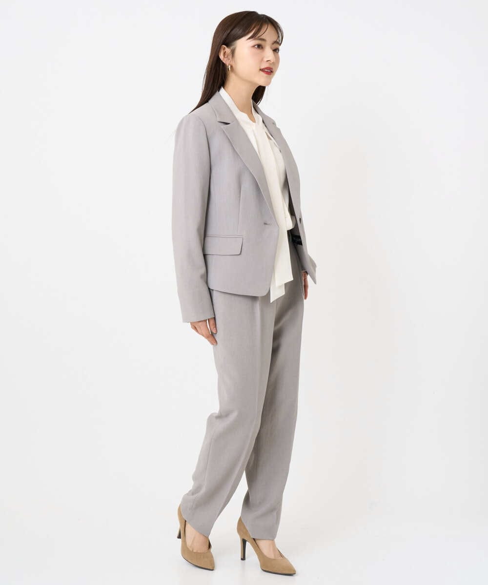 F6BAD11220 MICHEL KLEIN(小さいサイズ)(メゾン ドゥ サンク) [小さいサイズ]ボウタイブラウス ラベンダー