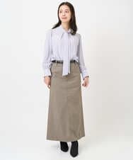 F6BAD11220 MICHEL KLEIN(小さいサイズ)(メゾン ドゥ サンク) [小さいサイズ]ボウタイブラウス ラベンダー