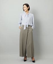 F6BAD11220 MICHEL KLEIN(小さいサイズ)(メゾン ドゥ サンク) [小さいサイズ]ボウタイブラウス ラベンダー