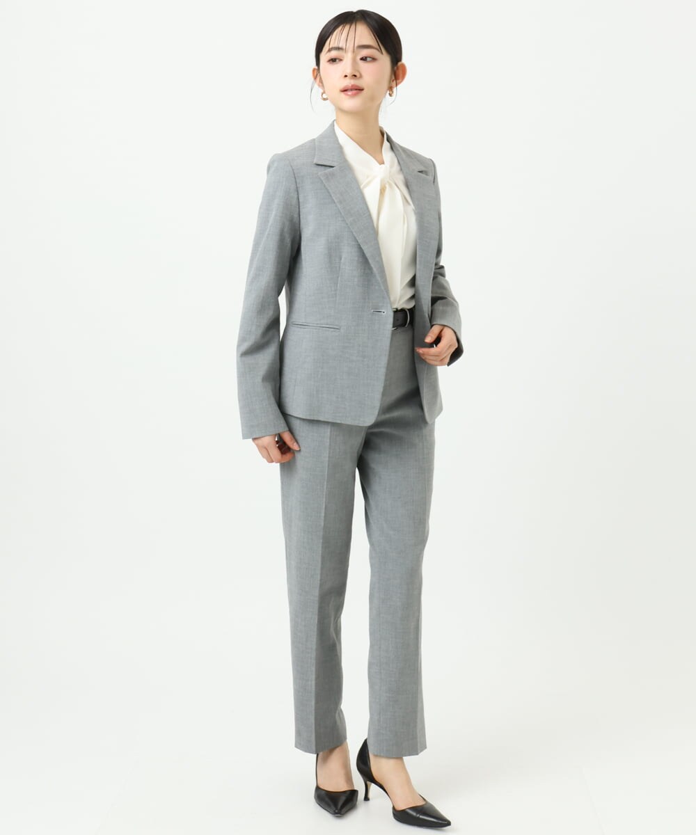 F6BAD11220 MICHEL KLEIN(小さいサイズ)(メゾン ドゥ サンク) [小さいサイズ]ボウタイブラウス ラベンダー