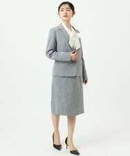 F6BAD11220 MICHEL KLEIN(小さいサイズ)(メゾン ドゥ サンク) [小さいサイズ]ボウタイブラウス ラベンダー