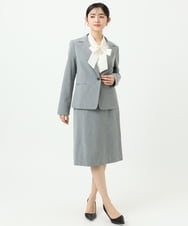 F6BAD11220 MICHEL KLEIN(小さいサイズ)(メゾン ドゥ サンク) [小さいサイズ]ボウタイブラウス ラベンダー