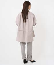 F6BAD19270 MICHEL KLEIN(小さいサイズ)(メゾン ドゥ サンク) [小さいサイズ][2WAY]クレリックオーバーサイズストライプシャツ ブルー