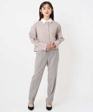 F6BAD19270 MICHEL KLEIN(小さいサイズ)(メゾン ドゥ サンク) [小さいサイズ][2WAY]クレリックオーバーサイズストライプシャツ ブルー