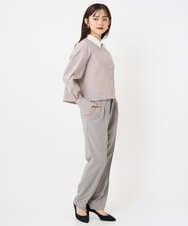 F6BAD19270 MICHEL KLEIN(小さいサイズ)(メゾン ドゥ サンク) [小さいサイズ][2WAY]クレリックオーバーサイズストライプシャツ ブルー