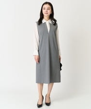 F6BDA18230 MICHEL KLEIN(小さいサイズ)(メゾン ドゥ サンク) [小さいサイズ]ボウタイ付きブラウス ホワイト