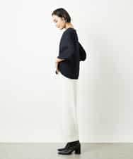 F6BDD02230 MICHEL KLEIN(小さいサイズ)(メゾン ドゥ サンク) [小さいサイズ]ツィードライクプルオーバー グレー