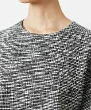 F6BDD02230 MICHEL KLEIN(小さいサイズ)(メゾン ドゥ サンク) [小さいサイズ]ツィードライクプルオーバー グレー