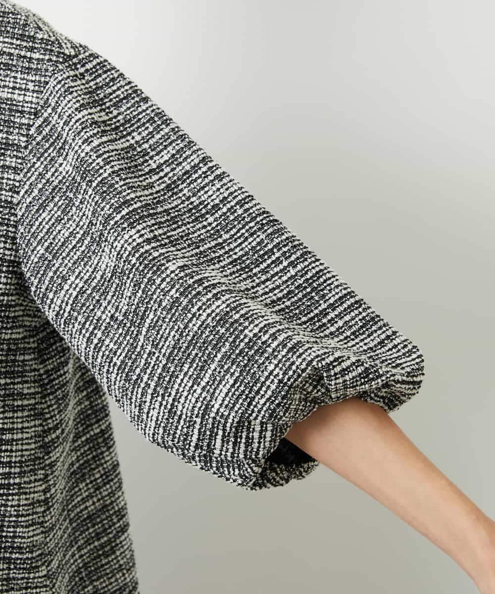 F6BDD02230 MICHEL KLEIN(小さいサイズ)(メゾン ドゥ サンク) [小さいサイズ]ツィードライクプルオーバー グレー