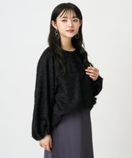 F6BDD03220 MICHEL KLEIN(小さいサイズ)(メゾン ドゥ サンク) [小さいサイズ][セットアップ対応]袖ボリュームブラウス ブラック