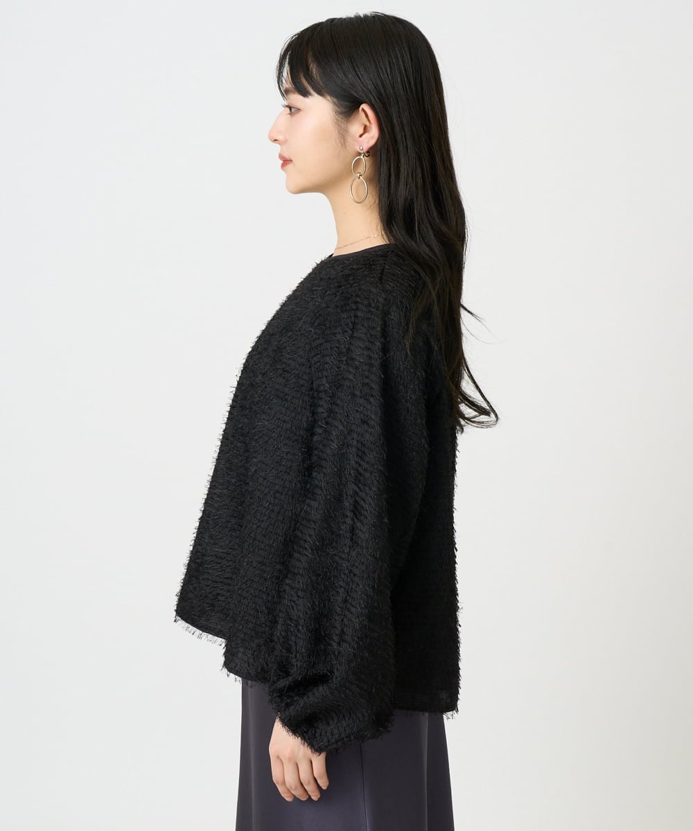 F6BDD03220 MICHEL KLEIN(小さいサイズ)(メゾン ドゥ サンク) [小さいサイズ][セットアップ対応]袖ボリュームブラウス ブラック