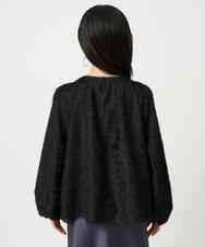 F6BDD03220 MICHEL KLEIN(小さいサイズ)(メゾン ドゥ サンク) [小さいサイズ][セットアップ対応]袖ボリュームブラウス ブラック