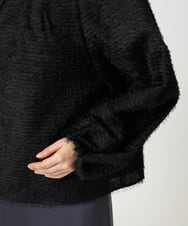 F6BDD03220 MICHEL KLEIN(小さいサイズ)(メゾン ドゥ サンク) [小さいサイズ][セットアップ対応]袖ボリュームブラウス ブラック