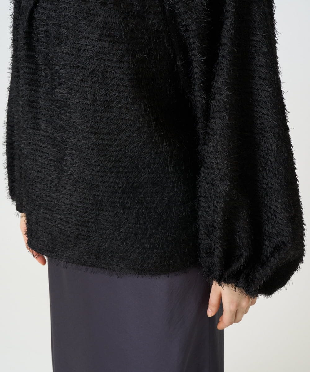 F6BDD03220 MICHEL KLEIN(小さいサイズ)(メゾン ドゥ サンク) [小さいサイズ][セットアップ対応]袖ボリュームブラウス ブラック