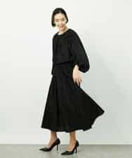 F6BDD03220 MICHEL KLEIN(小さいサイズ)(メゾン ドゥ サンク) [小さいサイズ][セットアップ対応]袖ボリュームブラウス ブラック