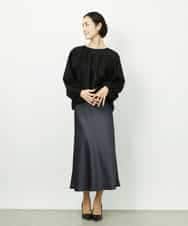 F6BDD03220 MICHEL KLEIN(小さいサイズ)(メゾン ドゥ サンク) [小さいサイズ][セットアップ対応]袖ボリュームブラウス ブラック