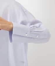 F6BDD05250 MICHEL KLEIN(小さいサイズ)(メゾン ドゥ サンク) [小さいサイズ]テンセルドビー細ボウタイブラウス ライトブルー