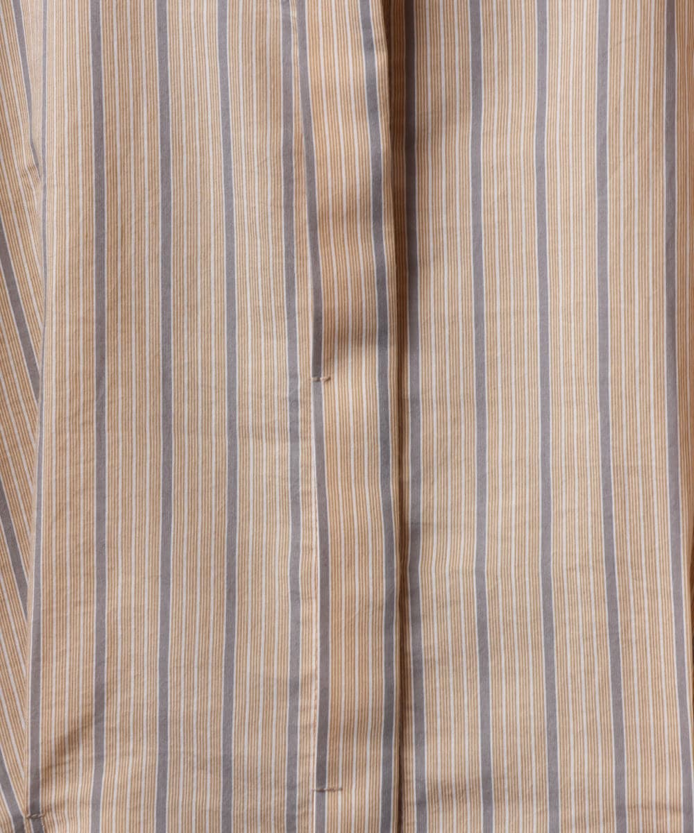 F6BGA05210 MICHEL KLEIN(小さいサイズ)(メゾン ドゥ サンク) [小さいサイズ]ストライプ柄デザインタックブラウス オレンジ