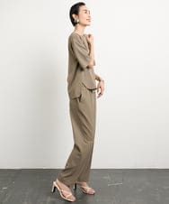 F6BGA12190 MICHEL KLEIN(小さいサイズ)(メゾン ドゥ サンク) [小さいサイズ]クルーネック TEEブラウス(接触冷感/セットアップ対応) ブラック