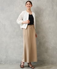 F6BGD05230 MICHEL KLEIN(小さいサイズ)(メゾン ドゥ サンク) [小さいサイズ][セットアップ対応]ワッフルノーカラーブルゾン ネイビー