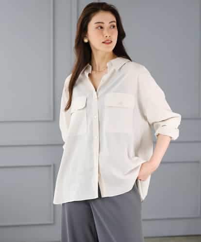 F6BGD06230  [小さいサイズ]シアーツイルオーバーシャツ