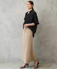 F6BGD06230 MICHEL KLEIN(小さいサイズ)(メゾン ドゥ サンク) [小さいサイズ]シアーツイルオーバーシャツ ブラック