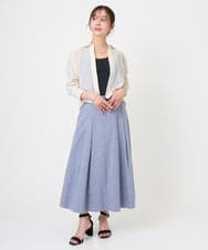 F6BGD07290 MICHEL KLEIN(小さいサイズ)(メゾン ドゥ サンク) [小さいサイズ]シアータッチ ドローストリングシャツブラウス アイボリー