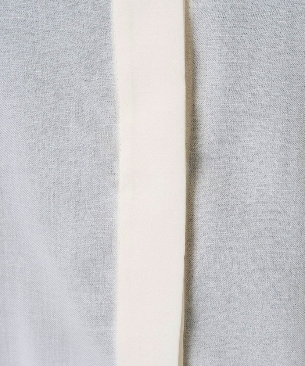 F6BGD07290 MICHEL KLEIN(小さいサイズ)(メゾン ドゥ サンク) [小さいサイズ]シアータッチ ドローストリングシャツブラウス アイボリー