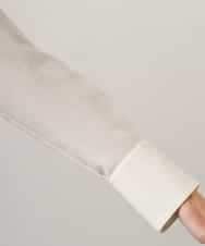 F6BGD07290 MICHEL KLEIN(小さいサイズ)(メゾン ドゥ サンク) [小さいサイズ]シアータッチ ドローストリングシャツブラウス アイボリー