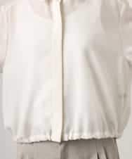 F6BGD07290 MICHEL KLEIN(小さいサイズ)(メゾン ドゥ サンク) [小さいサイズ]シアータッチ ドローストリングシャツブラウス アイボリー