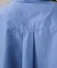 F6BGD08200 MICHEL KLEIN(小さいサイズ)(メゾン ドゥ サンク) [小さいサイズ]バンドカラーテントラインシャツ ブルー