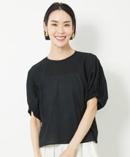 F6BGV45160 MICHEL KLEIN(小さいサイズ)(メゾン ドゥ サンク) [小さいサイズ]パフスリーブサッカーブラウス ブラック(94)