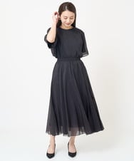 F6BGV48170 MICHEL KLEIN(小さいサイズ)(メゾン ドゥ サンク) [小さいサイズ]シアーTブラウス(2WAY/セットアップ対応) ブラウン(87)