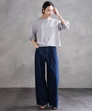 F6BHA06230 MICHEL KLEIN(小さいサイズ)(メゾン ドゥ サンク) [小さいサイズ]袖ボリュームブラウス ライトイエロー