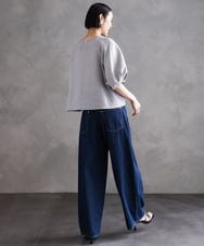F6BHA06230 MICHEL KLEIN(小さいサイズ)(メゾン ドゥ サンク) [小さいサイズ]袖ボリュームブラウス ライトイエロー