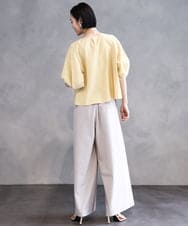 F6BHA06230 MICHEL KLEIN(小さいサイズ)(メゾン ドゥ サンク) [小さいサイズ]袖ボリュームブラウス ライトイエロー