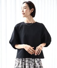 F6BHA06230 MICHEL KLEIN(小さいサイズ)(メゾン ドゥ サンク) [小さいサイズ]袖ボリュームブラウス ライトイエロー