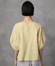 F6BHA06230 MICHEL KLEIN(小さいサイズ)(メゾン ドゥ サンク) [小さいサイズ]袖ボリュームブラウス ライトイエロー