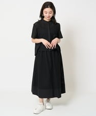 F6BHA18230 MICHEL KLEIN(小さいサイズ)(メゾン ドゥ サンク) [小さいサイズ]エンブロイダリーレースブラウス(セットアップ対応) ライトブルー