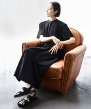 F6BHA18230 MICHEL KLEIN(小さいサイズ)(メゾン ドゥ サンク) [小さいサイズ]エンブロイダリーレースブラウス(セットアップ対応) ライトブルー