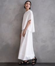F6BHA18230 MICHEL KLEIN(小さいサイズ)(メゾン ドゥ サンク) [小さいサイズ]エンブロイダリーレースブラウス(セットアップ対応) ライトブルー