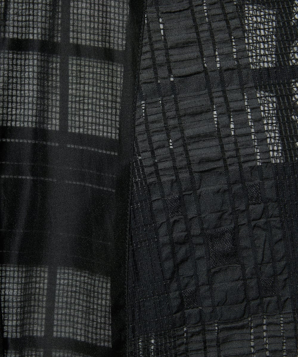 F6BHV51190 MICHEL KLEIN(小さいサイズ)(メゾン ドゥ サンク) [小さいサイズ]チェックジャカードレースブラウス(セットアップ対応) アイボリー(90)