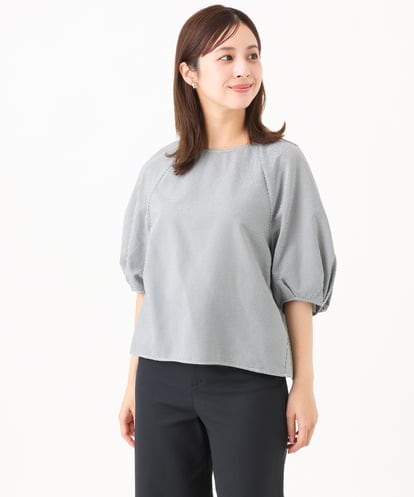 F6BID09230 MICHEL KLEIN(小さいサイズ) [小さいサイズ]パフスリーブブラウス