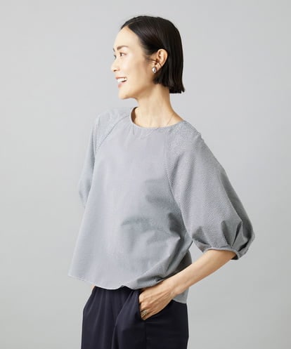 F6BID09230 MICHEL KLEIN(小さいサイズ) [小さいサイズ]パフスリーブブラウス