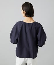 F6BID09230 MICHEL KLEIN(小さいサイズ)(メゾン ドゥ サンク) [小さいサイズ]パフスリーブブラウス ライトグレー
