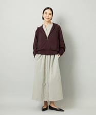 F6CAD04270 MICHEL KLEIN(小さいサイズ)(メゾン ドゥ サンク) [小さいサイズ]シアー裏毛アクセントラメパーカー ブラック