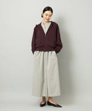 F6CAD04270 MICHEL KLEIN(小さいサイズ)(メゾン ドゥ サンク) [小さいサイズ]シアー裏毛アクセントラメパーカー ブラック